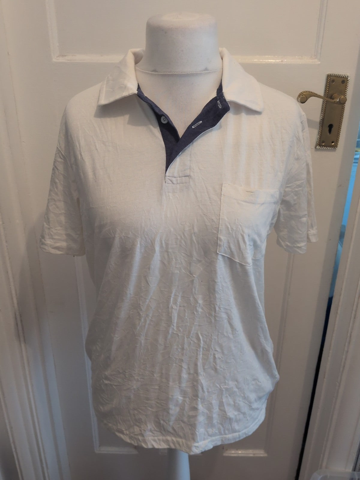 Atlas For Men Small White Short Sleeve Polo