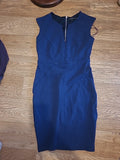 Ladies River Island Size 10 Navy Sleeveless Dress