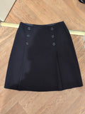 M+S Collection 12 Navy Knee Length Skirt Imitation Buttons