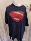 Hanes 3XL Navy Superman Short Sleeve T-shirt