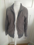 Mens Red Herring Size M Grey Check Zipped Mesh Lined Jacket