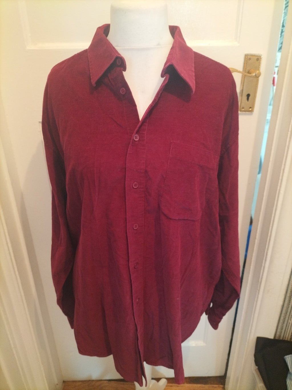 Mens Northwoods Size XL Burgundy Long Sleeved Shirt