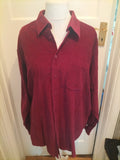 Mens Northwoods Size XL Burgundy Long Sleeved Shirt