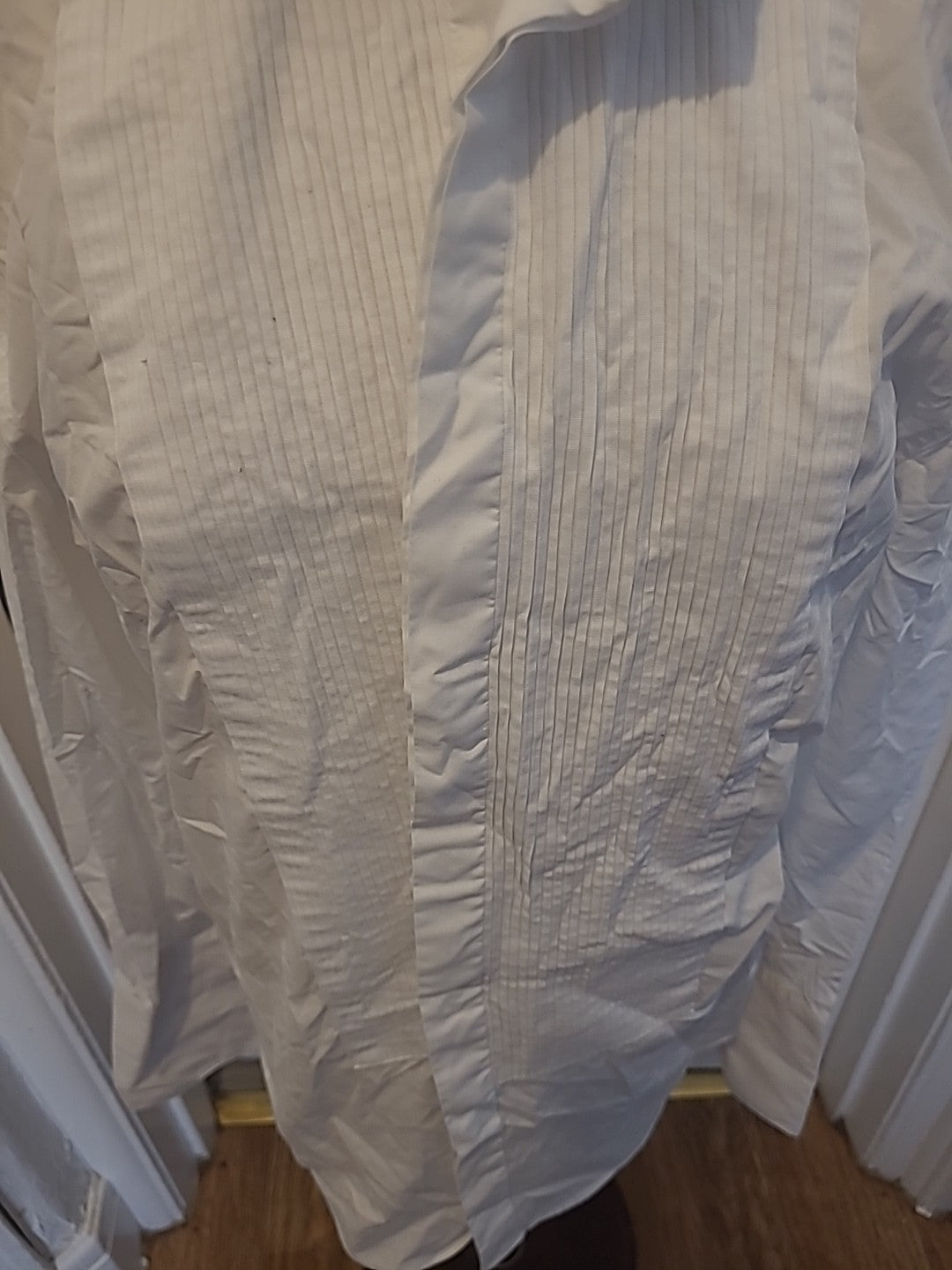 Mens Moss Size 15.5" White Long Sleeved Tailored Shirt
