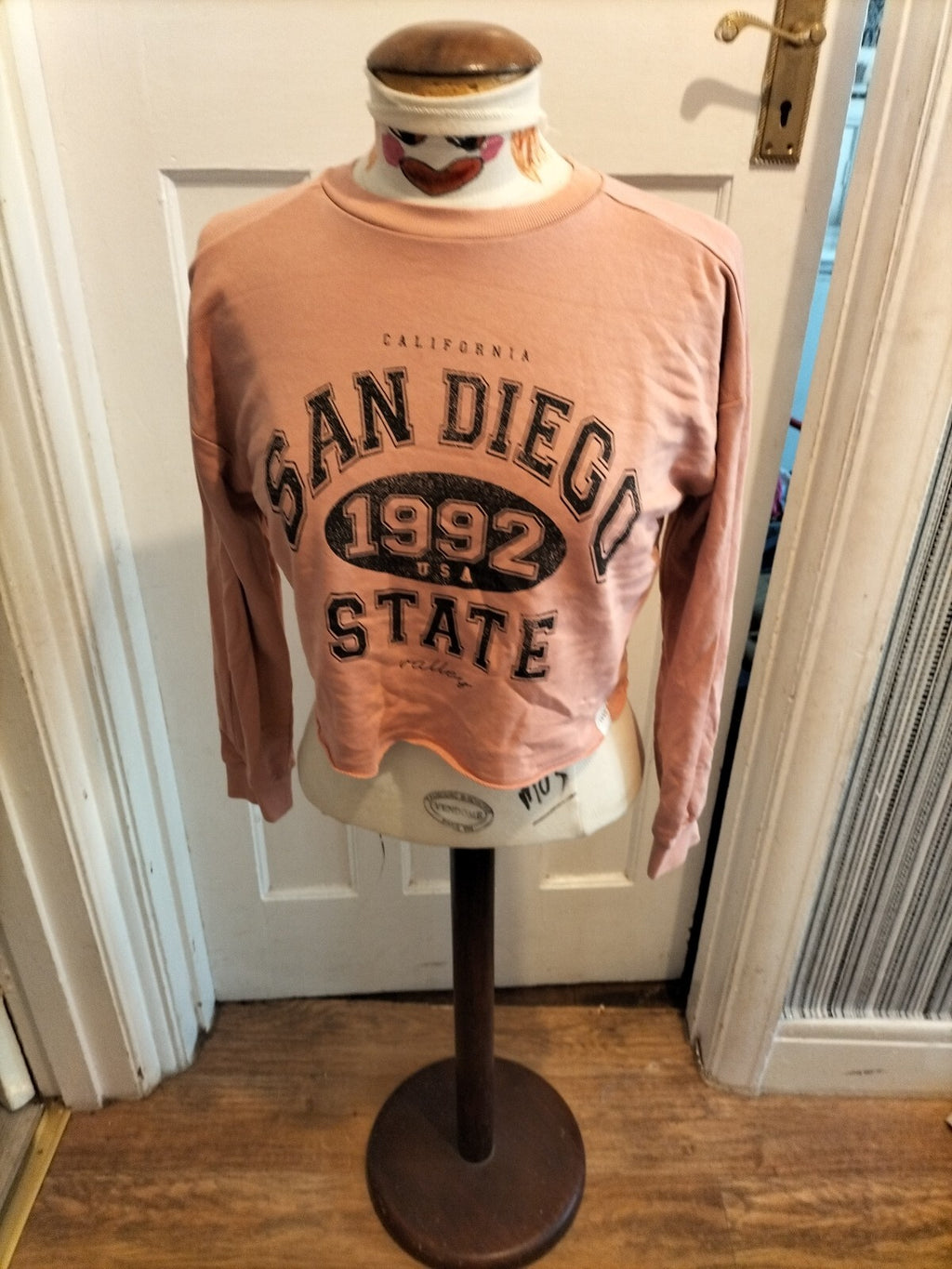 Girls George 11-12 Years Pink Long Sleeved Jumper