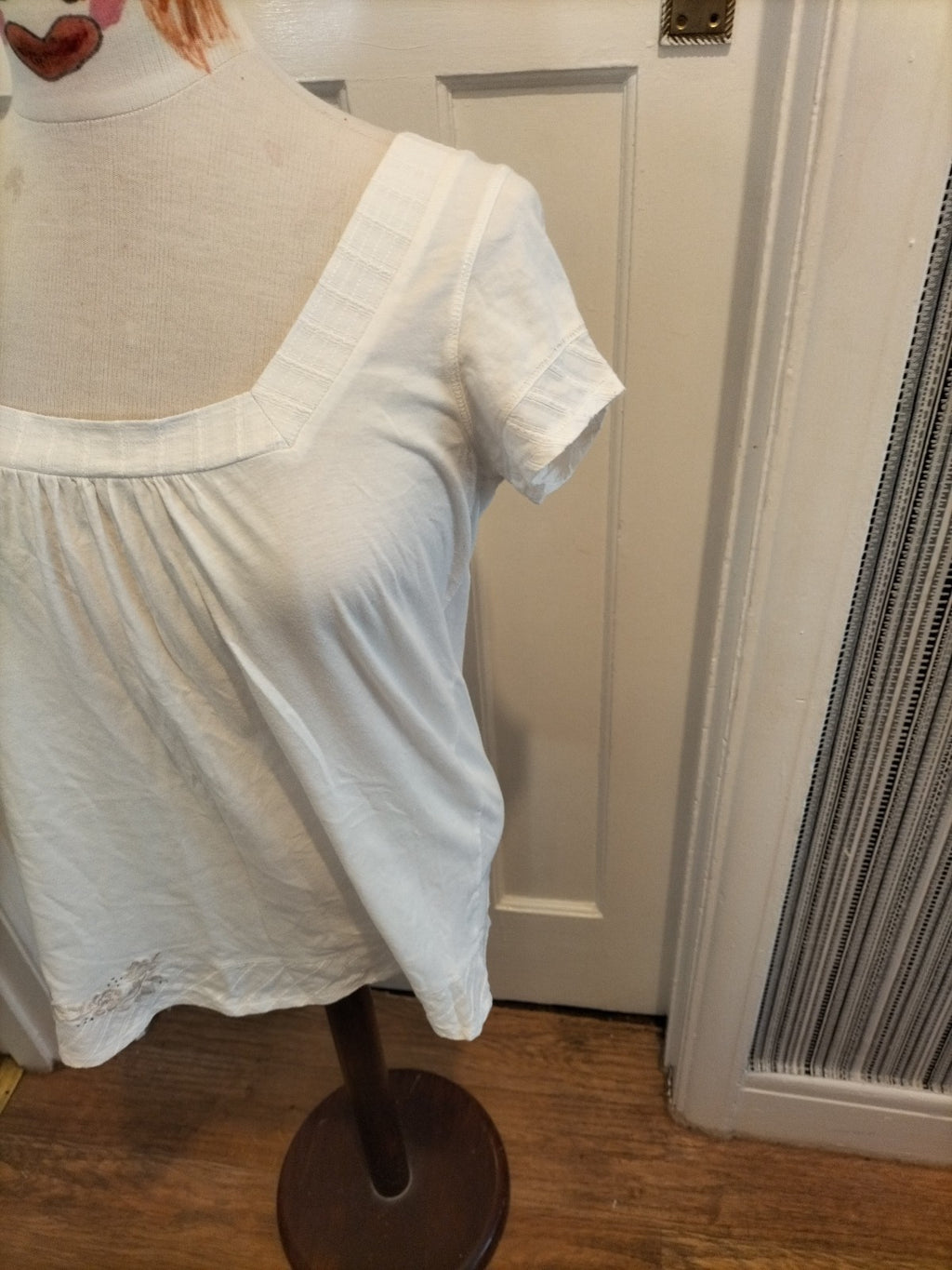 Ladies Marks And Spencer Size 12 White Short Sleeved Tshirt