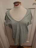 Ladies Papaya Size 12 Green/White Polkadot Short Sleeved Tshirt