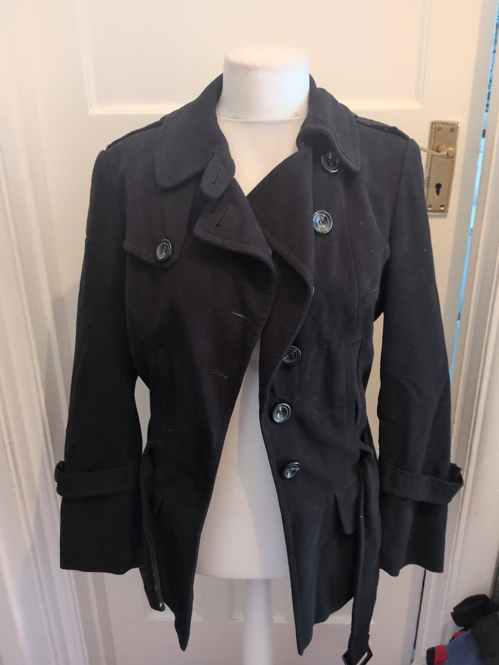 Next 14 Black Lined Buttoned Jacket