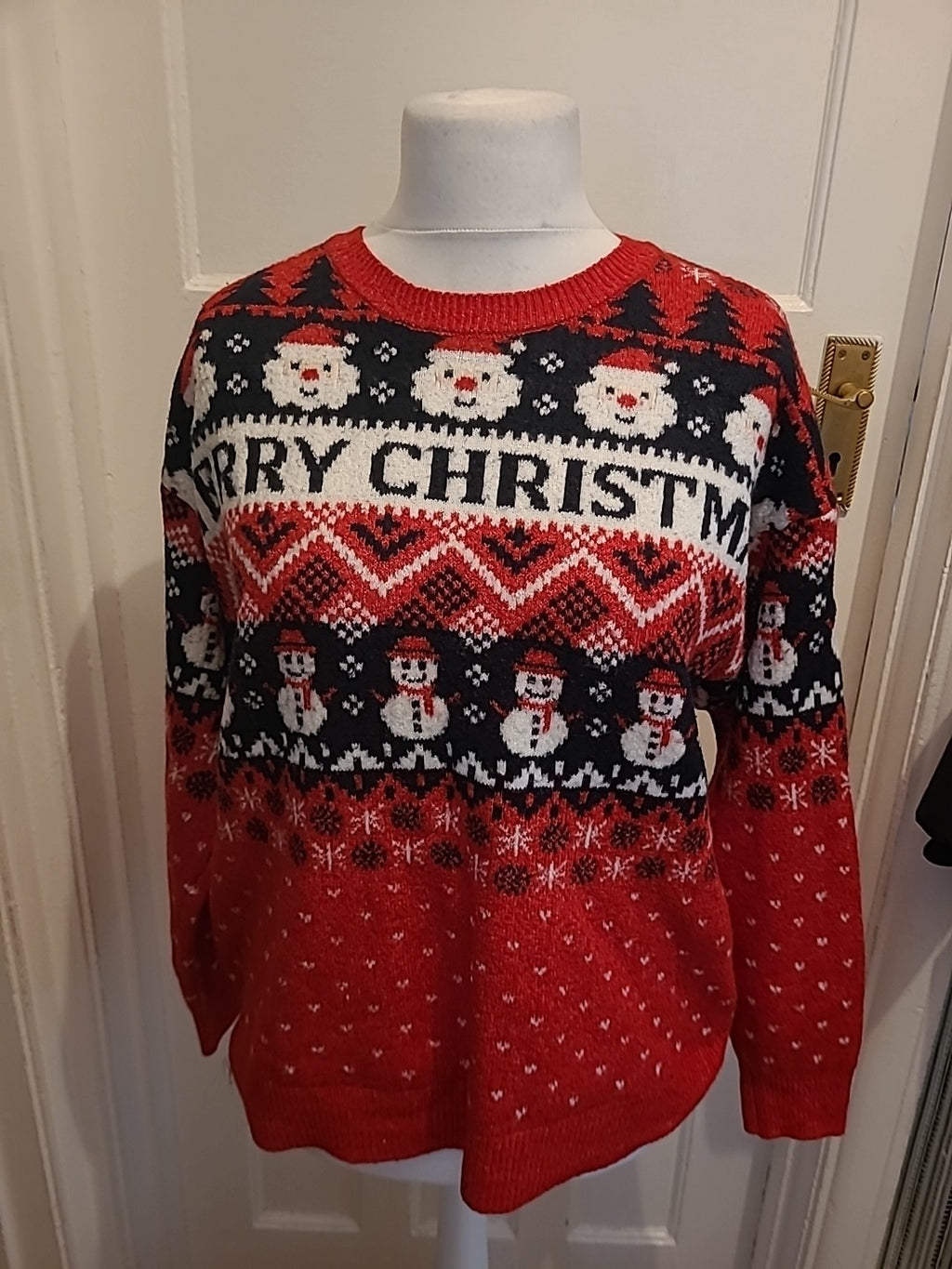 Mens Nutmeg Size Large Christmas Pullover Jumper