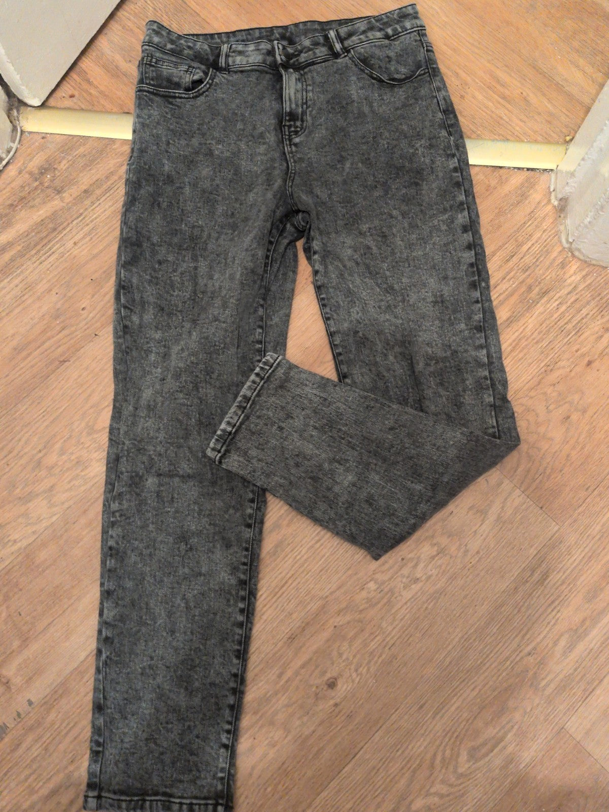 Ladies Denim By TU Size 12 Grey Girlfriend Jeans
