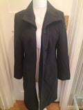 Ladies Debenhams Size 16 Black Lined Longline Coat