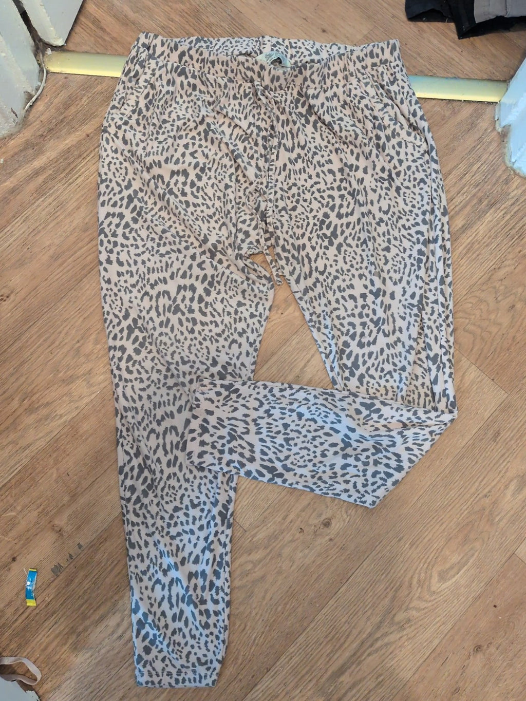 Primark 14-16 Pale Pink Animal Print Elasticated Pyjama Bottoms