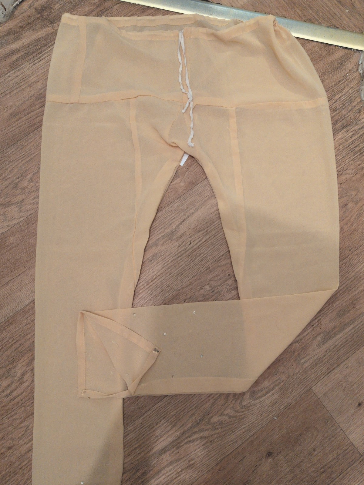Ladies Size 2XL See Through Camel Trousers
