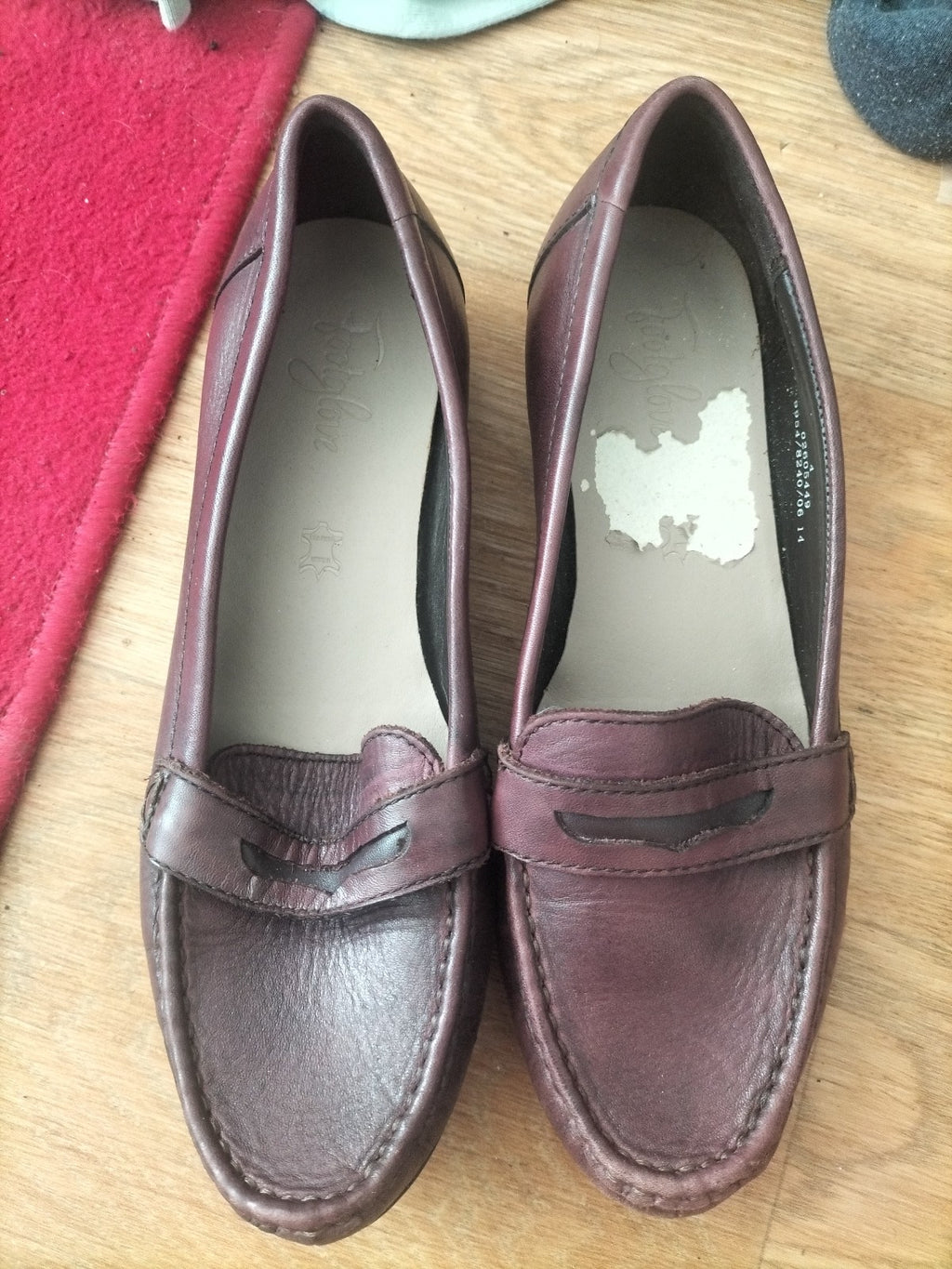 FootGlove UK 4 Purple Tiny Heel Shoes