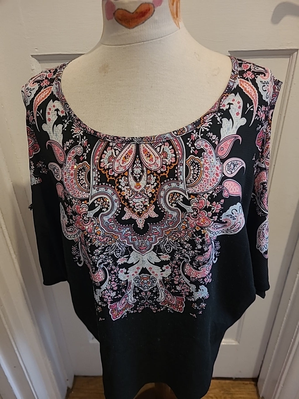 Ladies Izabel Size 10 Multicoloured Open Shoulder Blouse