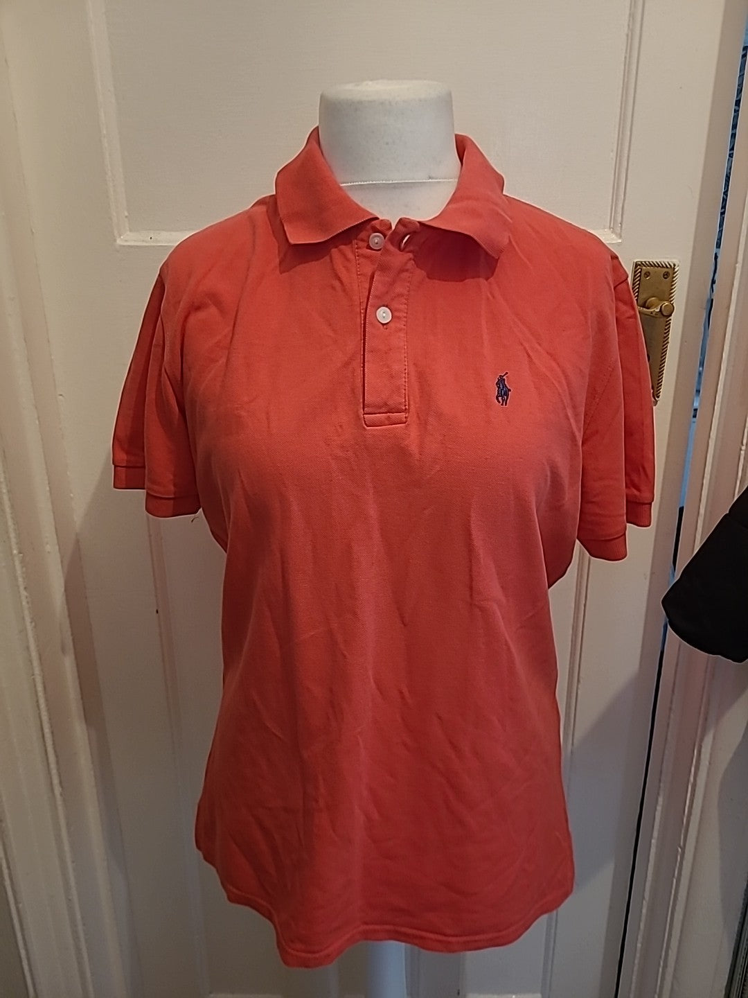 Mens Ralph Lauren Size XL Pink Short Sleeved Polo