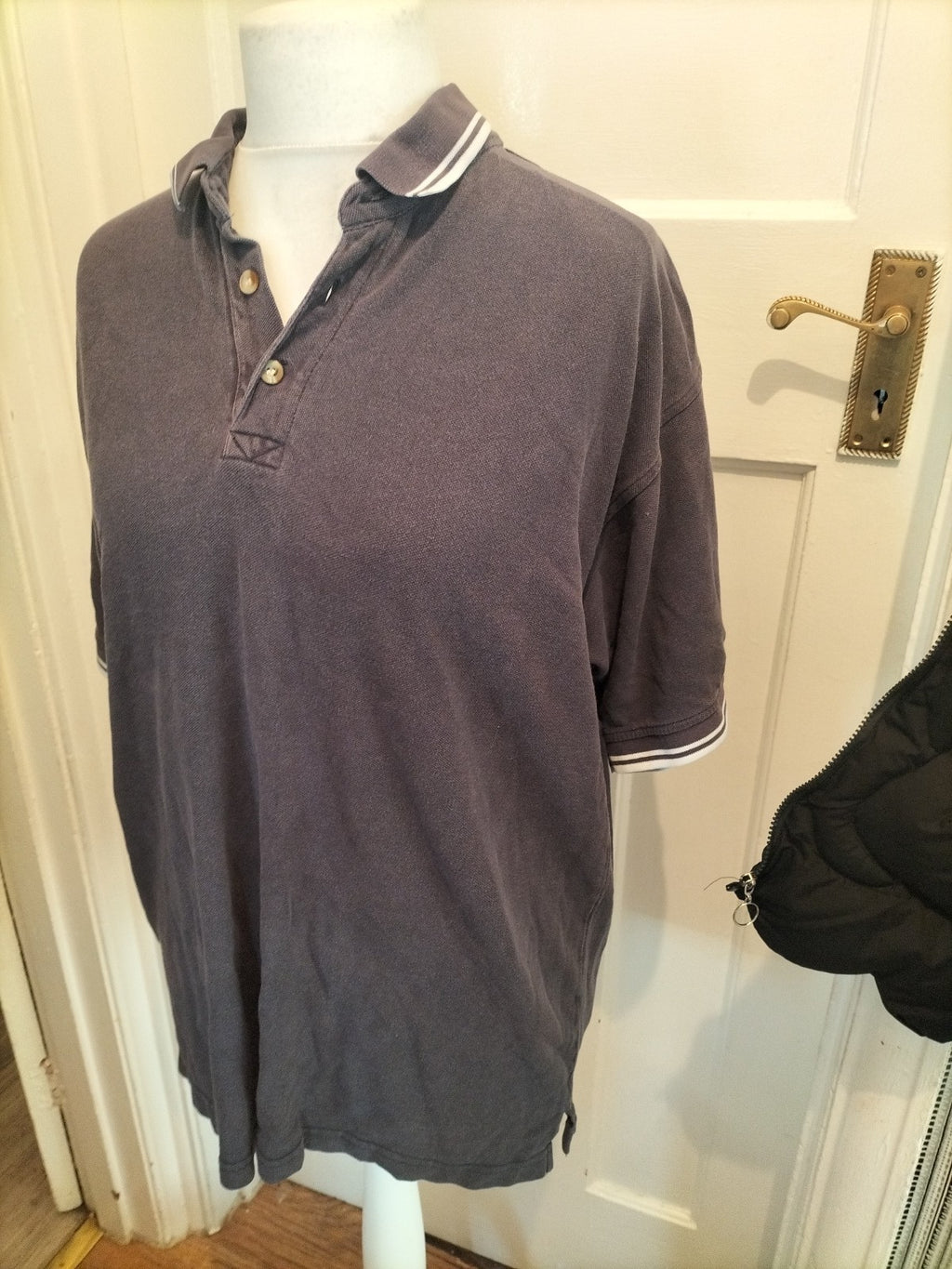 Mens Henbury Size XL Navy Short Sleeved Polo