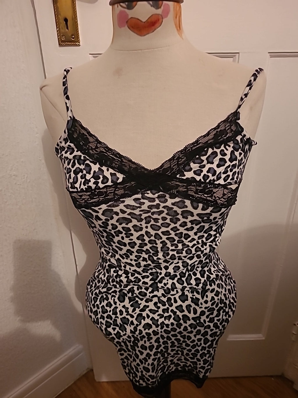 Ladies Shein Size XS Animal Print Sleeveless Night Dress