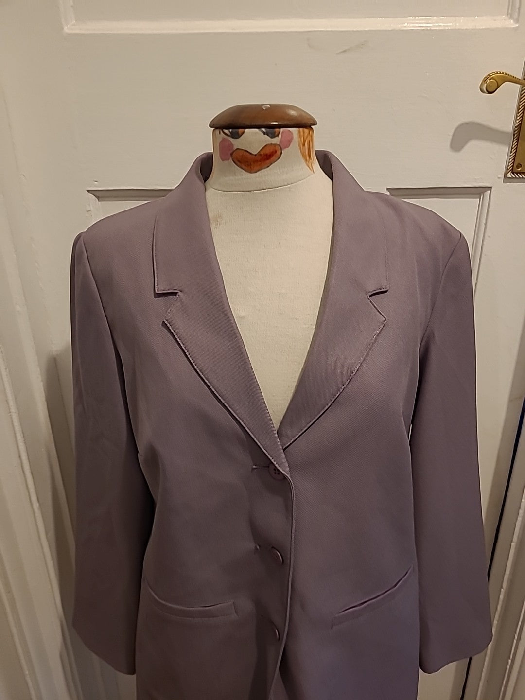 Ladies Damart Size 16 Lilac Purple Lined Padded Blazer