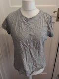 Peacocks 12 Plain Grey T-shirt Ladies Short Sleeve