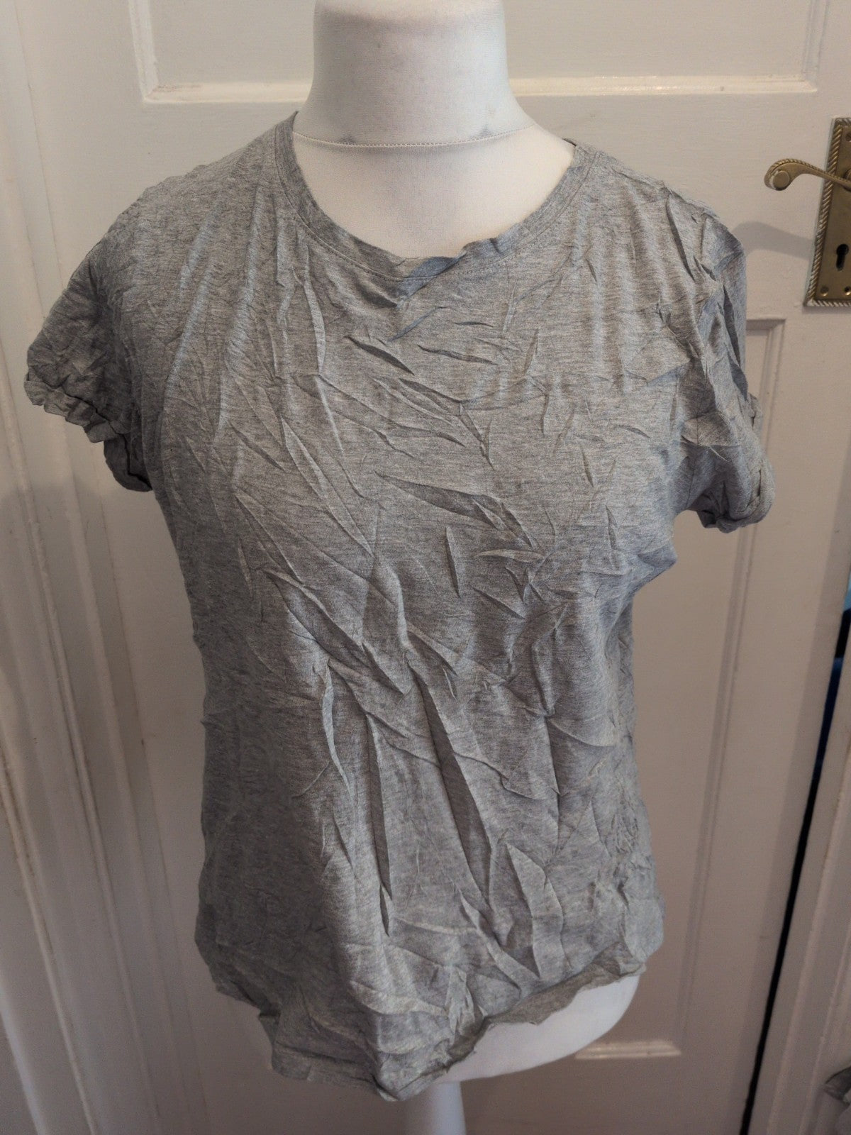 Peacocks 12 Plain Grey T-shirt Ladies Short Sleeve