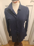 Mens H&M Size Large Navy Skinny Fit Long Sleeved Shirt