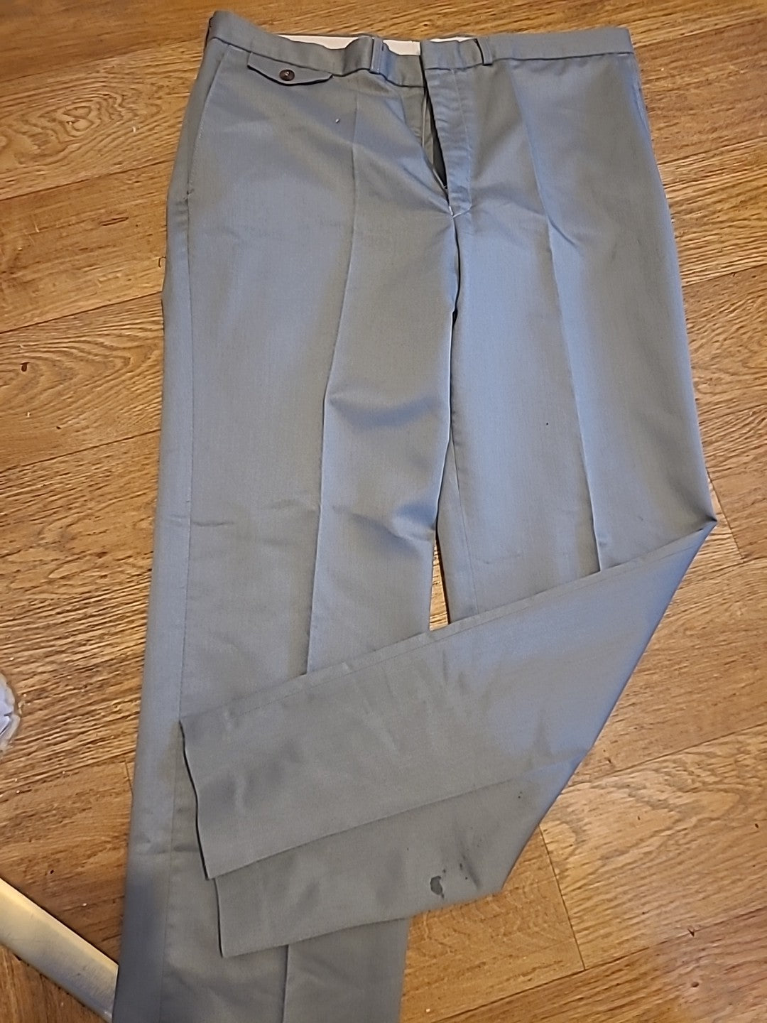 Mens Classic Apparel Size 38L Grey Formal Trousers