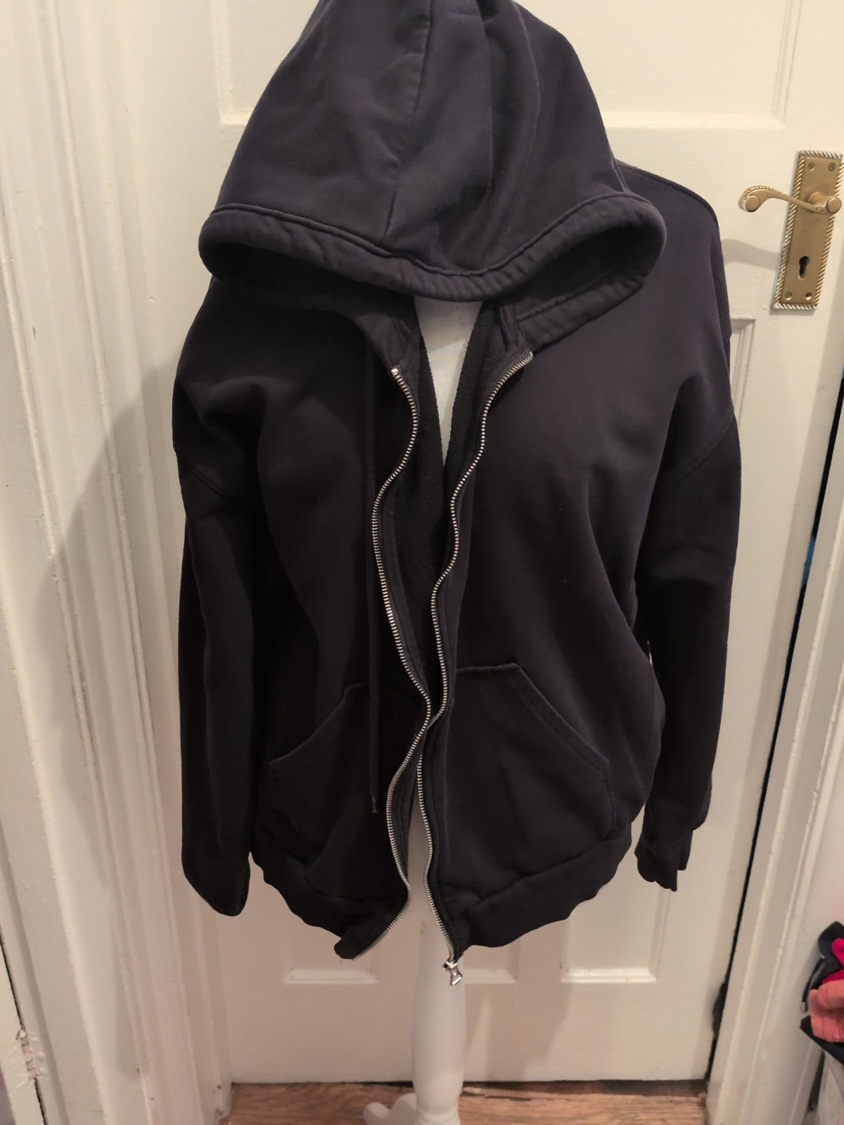Weekday Medium Black Full Zip Hoodie