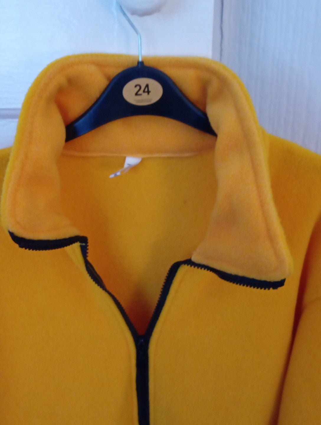 Ladies Yellow Fluffy Jacket Size Small