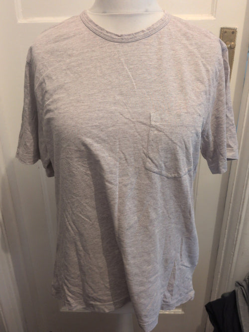 2XL Grey Short Sleeve T-shirt With Chest Pocket