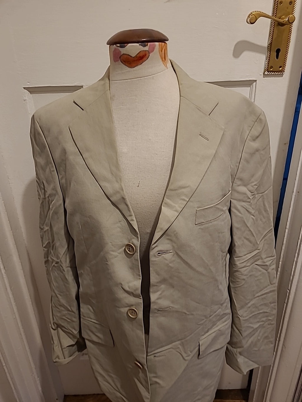 Mens Marks And Spencer Collezione Size 38M Stone Blazer