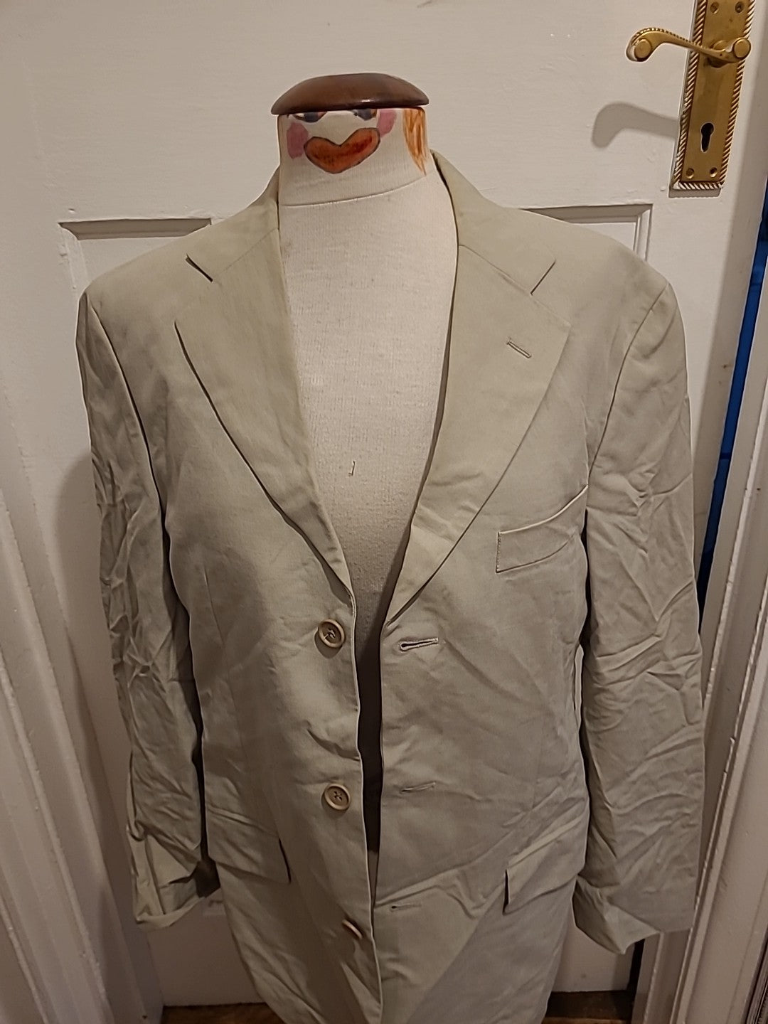 Mens Marks And Spencer Collezione Size 38M Stone Blazer