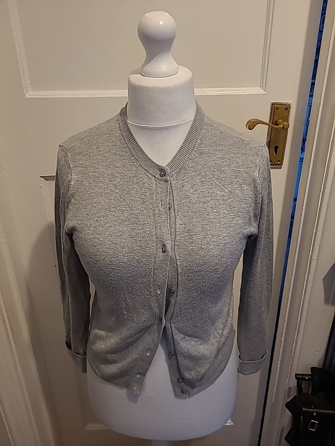 Ladies Marks And Spencer Size 10 Round Neck Long Sleeve Cardigan