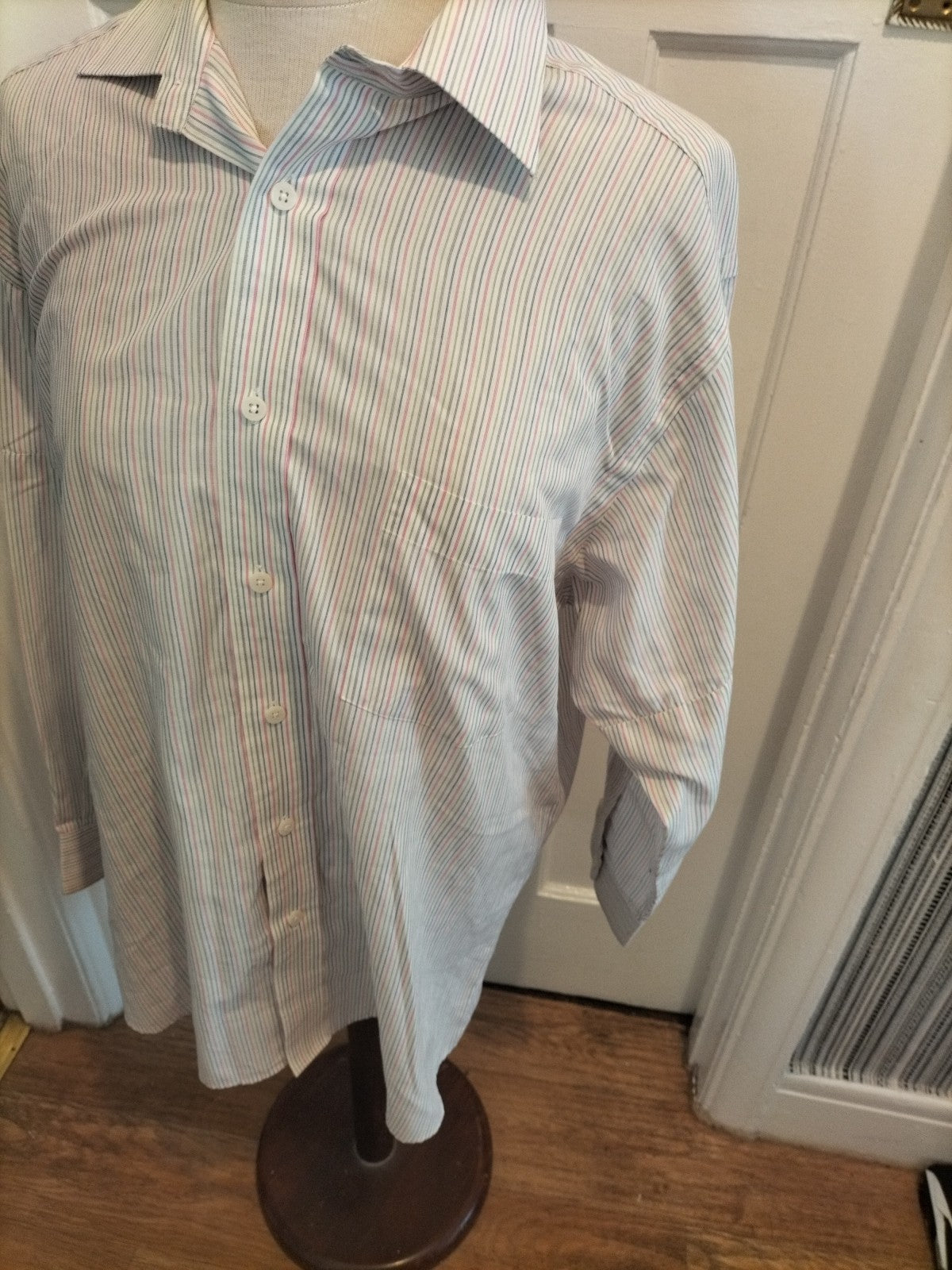 Mens Van Heusen 16" Non Iron Striped Shirt
