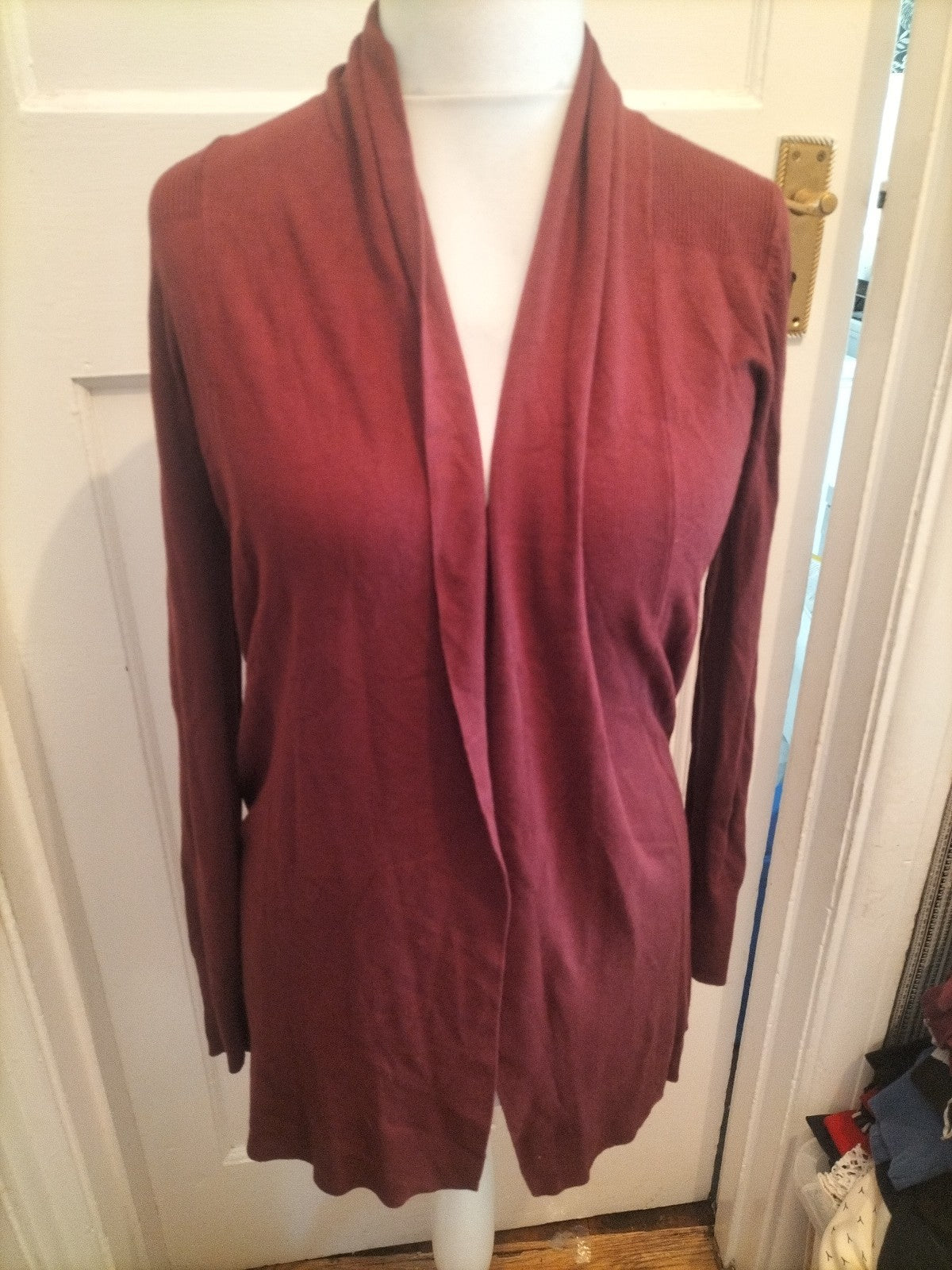 Ladies Primark Size 4/6 Purple Collared Cardigan