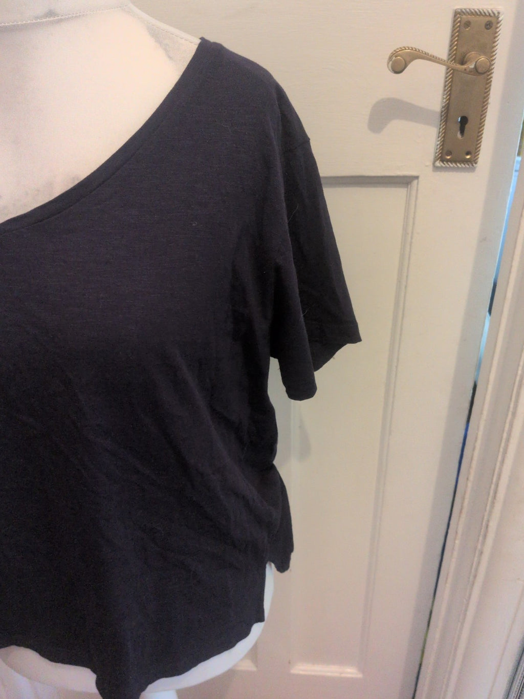 Peacocks 20 Navy V Neck Short Sleeve T-shirt