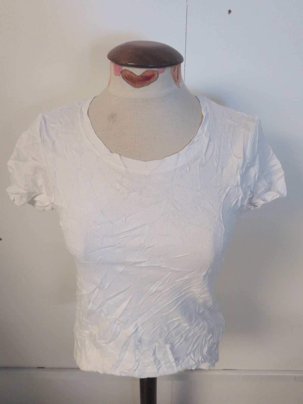 Ladies Tu Size 14 White Plain Short Sleeve T-shirt