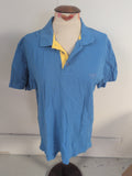 Cotton Traders Medium Blue Short Sleeve Polo