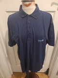 Mens More Style Size Large Navy Short Sleeved Polo Shirt