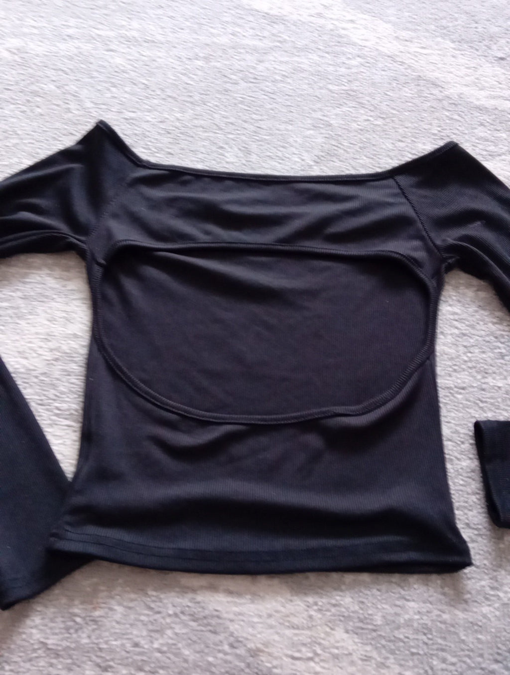 Ladies Long Sleeved Black Top Size Small