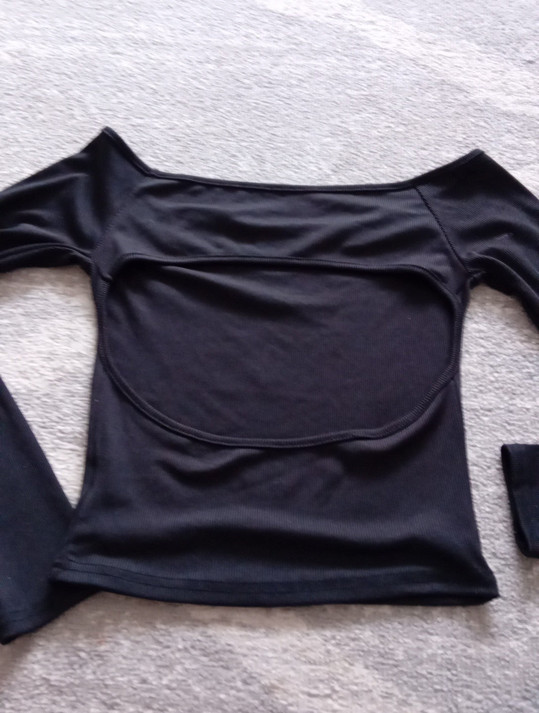 Ladies Long Sleeved Black Top Size Small