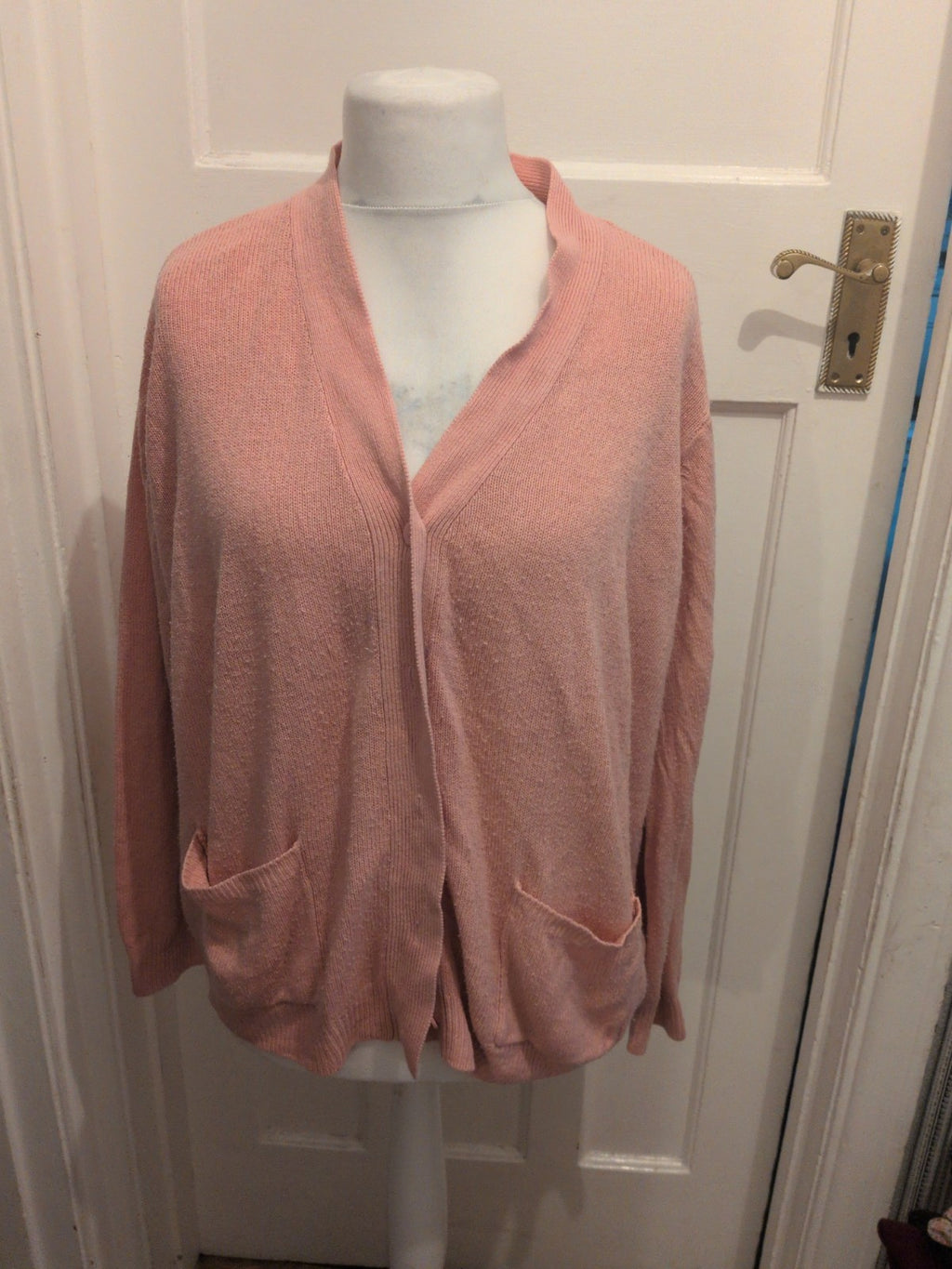 Damart 22/24 Pink Buttoned Cardigan Bobbling
