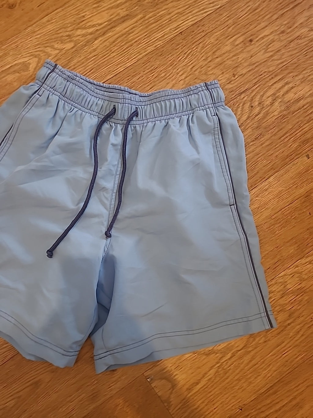 Mens Marks And Spencer Size Small Pale Blue Mesh Lined Shorts