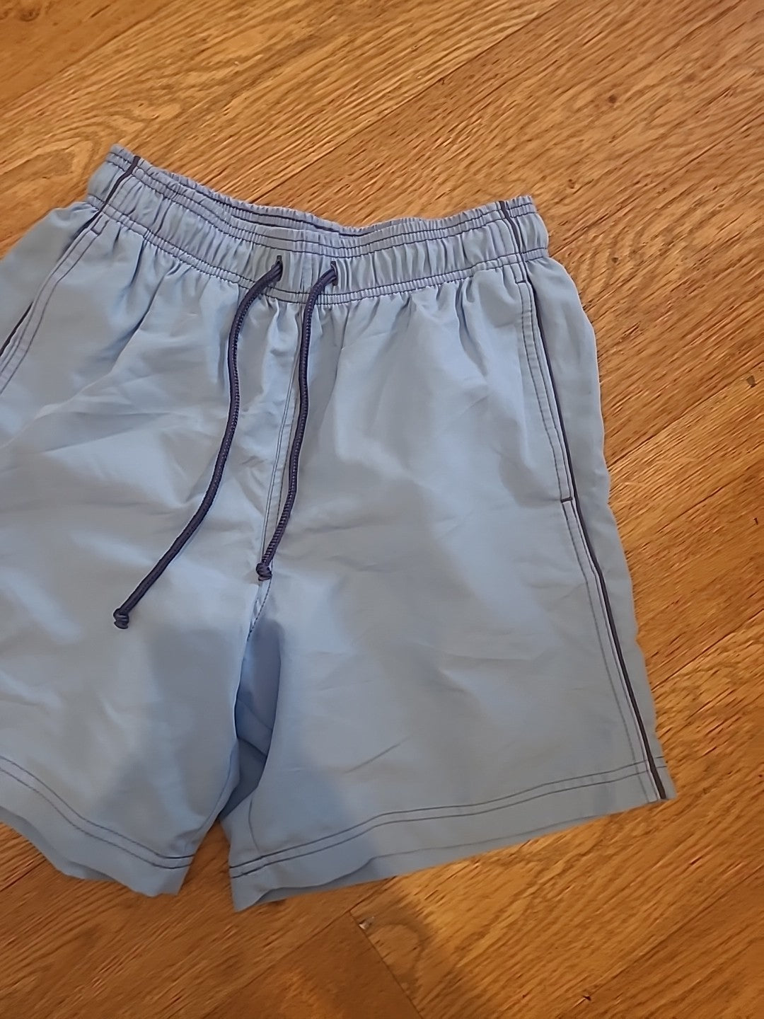 Mens Marks And Spencer Size Small Pale Blue Mesh Lined Shorts
