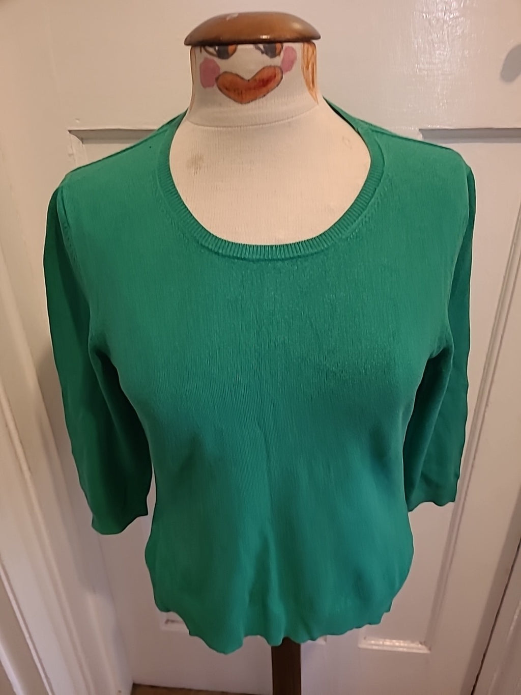 Ladies Marks And Spencer Size 10 Bright Green Pullover Jumper