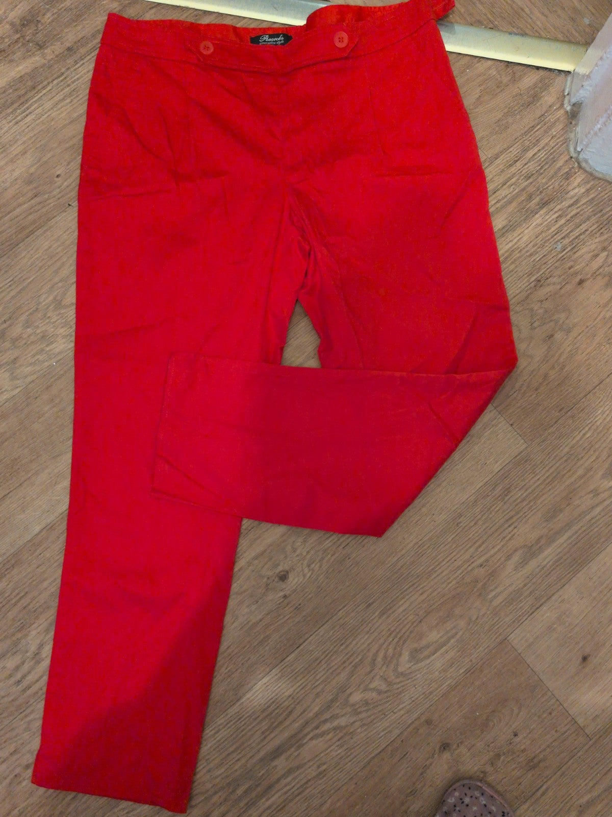 Peacocks Everyday Style 12 Red Side Zip Trousers