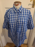 Mens Ewidio Tucci Size Large Blue Check Shirt