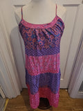 Ladies New Look Size 12 Purple And Pink Design Sleeveless Dress