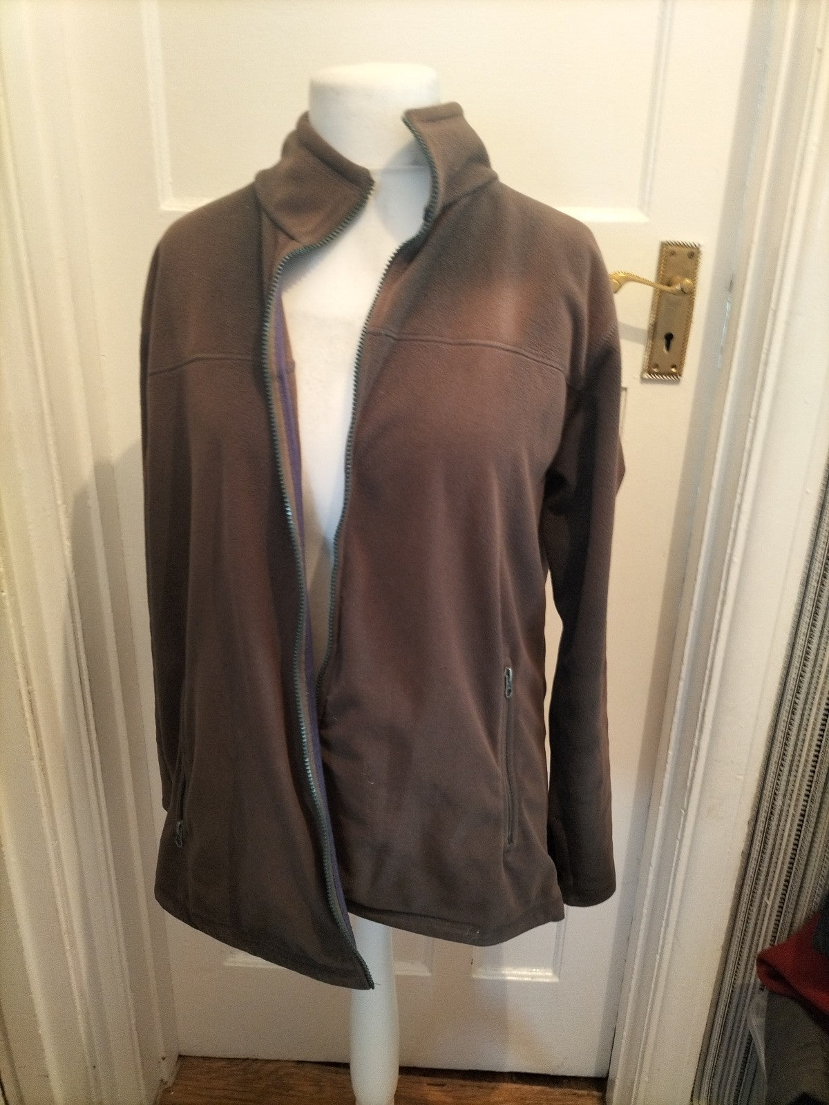Mens James Pringle Size L Khaki Full Zip Jumper