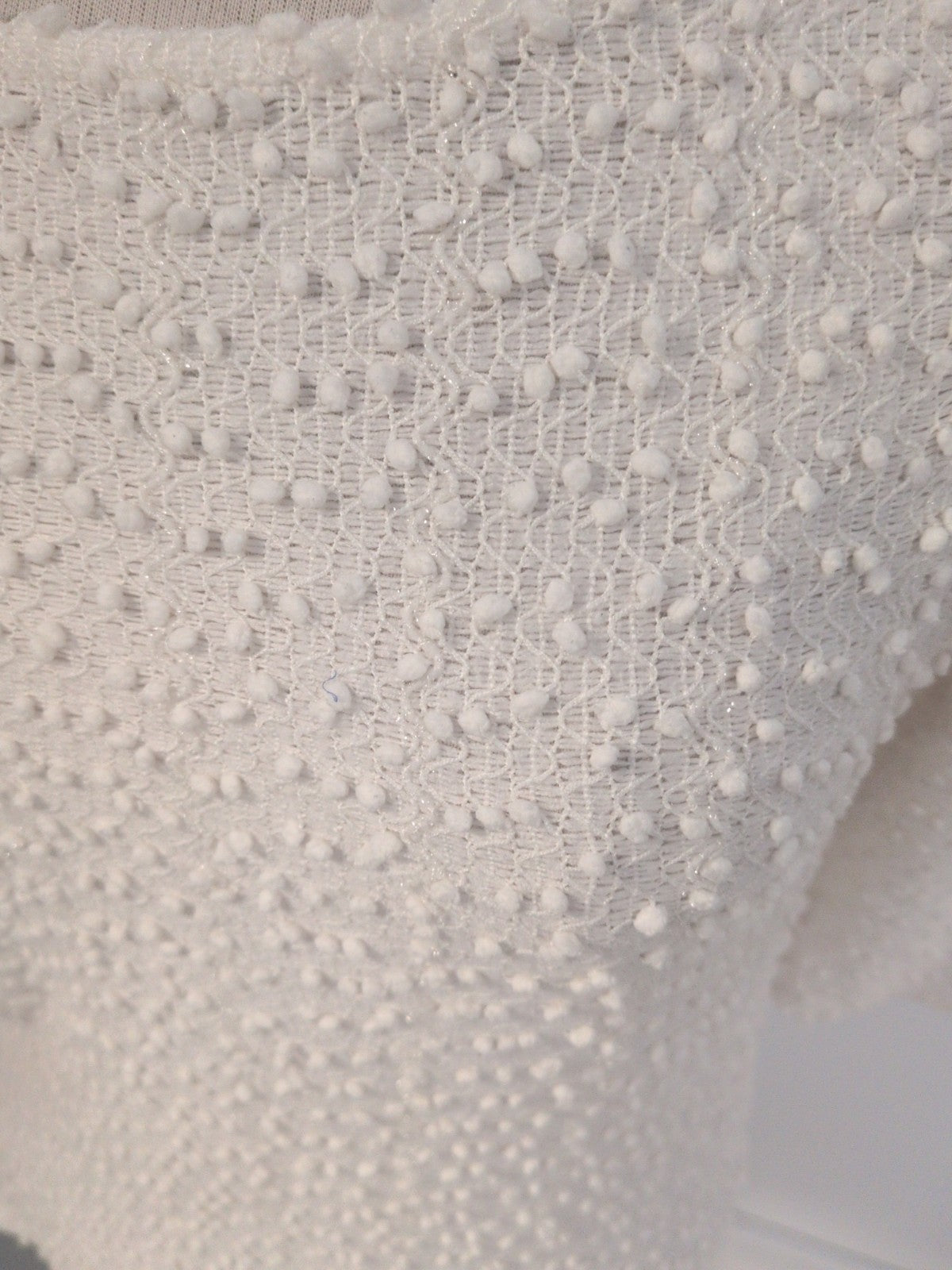 Limited Collection 14 Cream Bobble Pattern Long Sleeve Blouse
